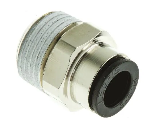 63-7458-42 Legris Pneumatic Straight Threaded-to-Tube Adapter, R 3/8 Male, Push In 8 mm 3175 08 17
