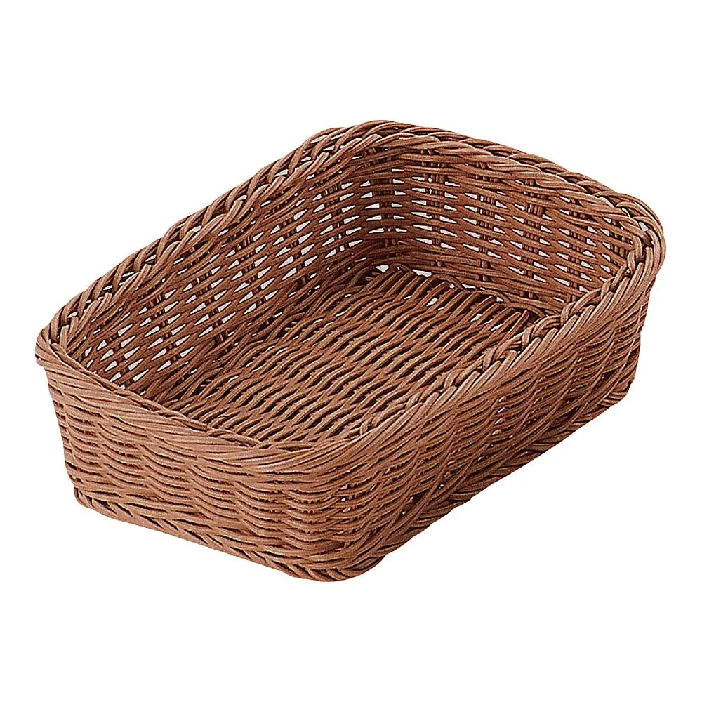 62-6403-20 PP Square Basket Brown 21 Type RE-306-BR