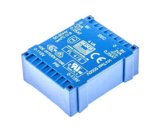63-7420-02 8V ac 2 Output Through Hole PCB Transformer, 4VA FL 4/8