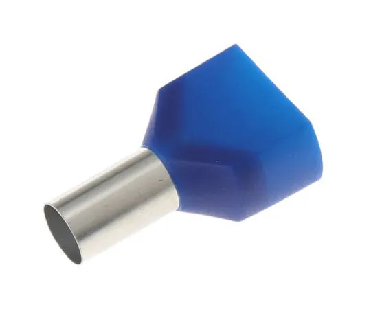 63-7486-30 RS PRO Insulated Crimp Bootlace Ferrule, 14mm Pin Length, 8.7mm Pin Diameter, 2 x 16mm² Wire Size, Blue 311-8025