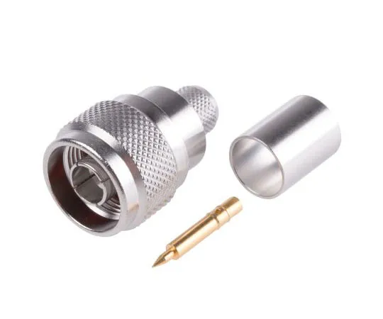 63-7474-61 Radiall 50Ω Straight Cable Mount N Type Connector, Plug, Crimp Termination, 0 → 11GHz, RG165, RG213 R161075000W