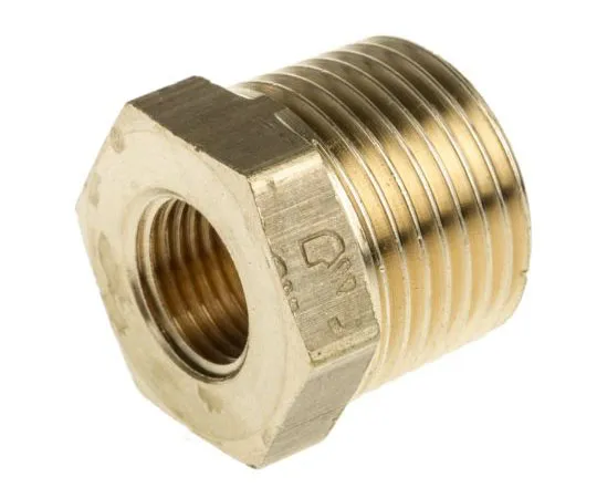 63-7484-80 Legris Brass 3/8 in BSPT Male x 1/8 in BSPP Female Straight Reducer Threaded Fitting 0163 17 10