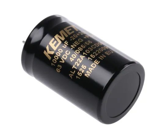 63-7496-46 KEMET 10000μF 63V dc Aluminium Electrolytic Capacitor, Flush Mount 35 x 55mm +85°C 35mm 55mm ALT22A103CD063