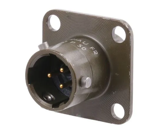 63-7417-18 Souriau 851 Series, 3 Way Panel Mount MIL Spec Circular Connector Receptacle, Pin Contacts,Shell Size 8, Bayonet 85102E833P50
