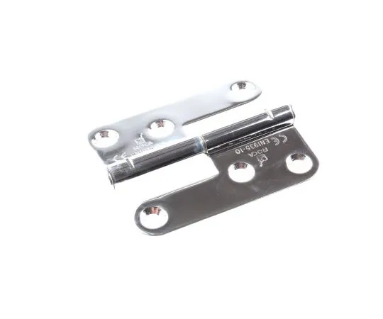 63-7496-99 ROCA Electro Polished Stainless Steel Hinge with a Lift-off Pin Right-Handed Screw, 98mm x 82mm x 2.5mm 93 13 15