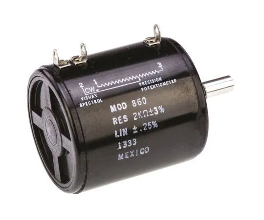 63-7473-32 Vishay 1 Gang 10 Turn Rotary Wirewound Potentiometer with a 6.35 mm Dia. Shaft, 2kΩ, ±1%, 8W, Linear 860B1202 860B1202