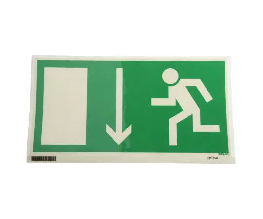 63-7482-52 Vinyl Fire Exit Down Non-Illuminated Emergency Exit Sign 263112