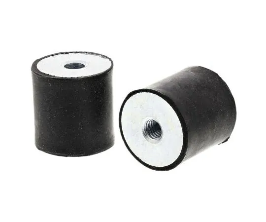 63-7440-71 FIBET 3030DD08-60 30mm Shock Mount M8 30mm Diameter 69kg Compression Load 6mm, Female to Female Natural Rubber 3030DD08-60