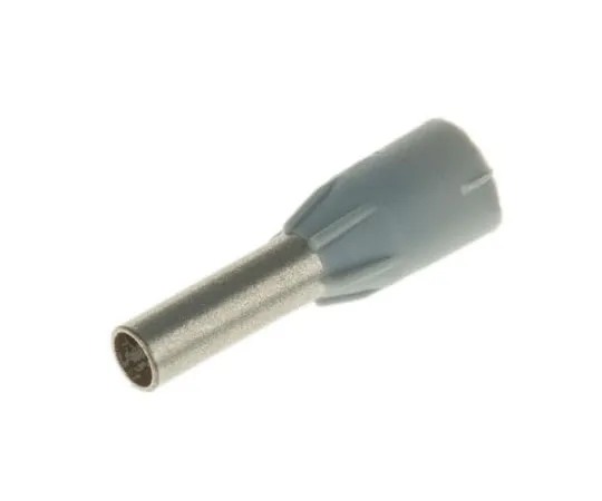 63-7407-32 Legrand Starfix Series Insulated Crimp Bootlace Ferrule, 8mm Pin Length, 2.6mm Pin Diameter, 2.5mm² Wire Size, Grey 0 376 66