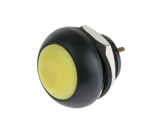 63-7373-49 RS PRO Single Pole Single Throw (SPST) Momentary Yellow LED Push Button Switch, IP67, 13.6 (Dia.)mm, Panel Mount, 32 V 144-4359
