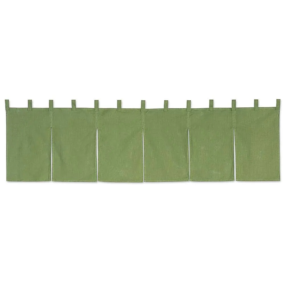 62-6319-11 Counter Noren Cotton Linen Plain Green 001-10