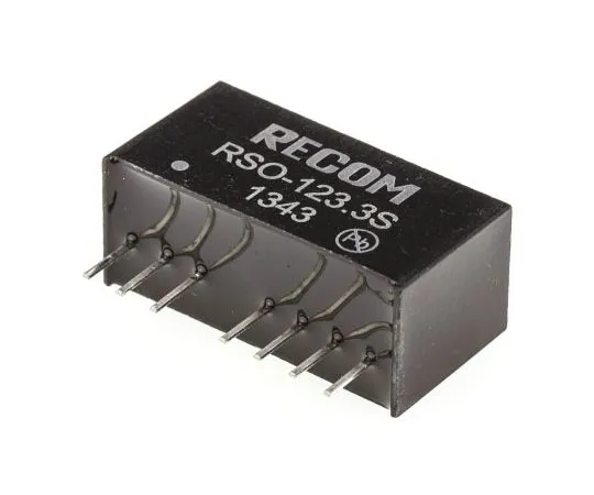 63-7356-76 Recom RSO 1W Isolated DC-DC Converter Through Hole, Voltage in 9 → 18 V dc, Voltage out 3.3V dc RSO-123.3S