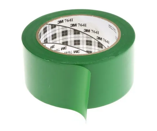 63-7527-22 3M 764 Green Vinyl Lane Marking Tape, 50mm x 33m 24 685