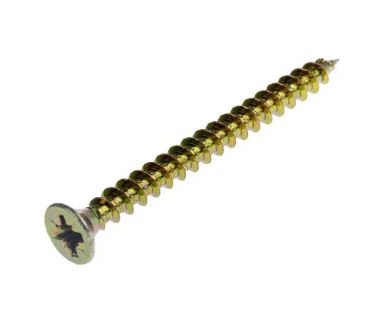 63-7456-73 Pozidriv Countersunk Steel Wood Screw Yellow Passivated, Zinc Plated, 6mm Thread, 70mm Length 263-1971