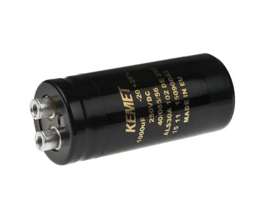 63-7516-72 KEMET 1000μF 250V dc Aluminium Electrolytic Capacitor, Chassis Mount 36 x 82mm +85°C 36mm 82mm ALS30A102DE250