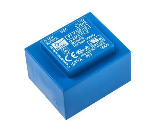 63-7420-44 15V ac 2 Output Through Hole PCB Transformer, 7.5VA PT 7.5/2/15