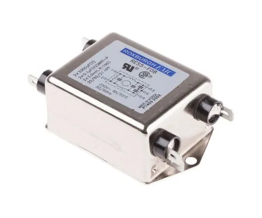 63-7518-66 RS RES5F Series 8A 250 V ac/dc 50/60Hz Chassis Mount RFI Filter, with Fast-On Terminals, Single Phase 386-4065