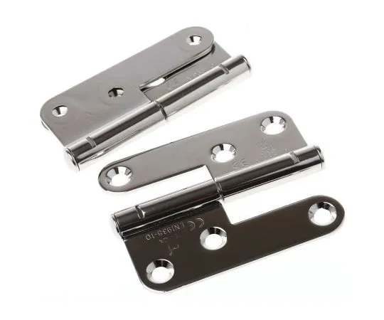 63-7497-03 ROCA Electro Polished Stainless Steel Hinge with a Lift-off Pin Left-Handed Screw, 98mm x 82mm x 2.5mm 93 13 16