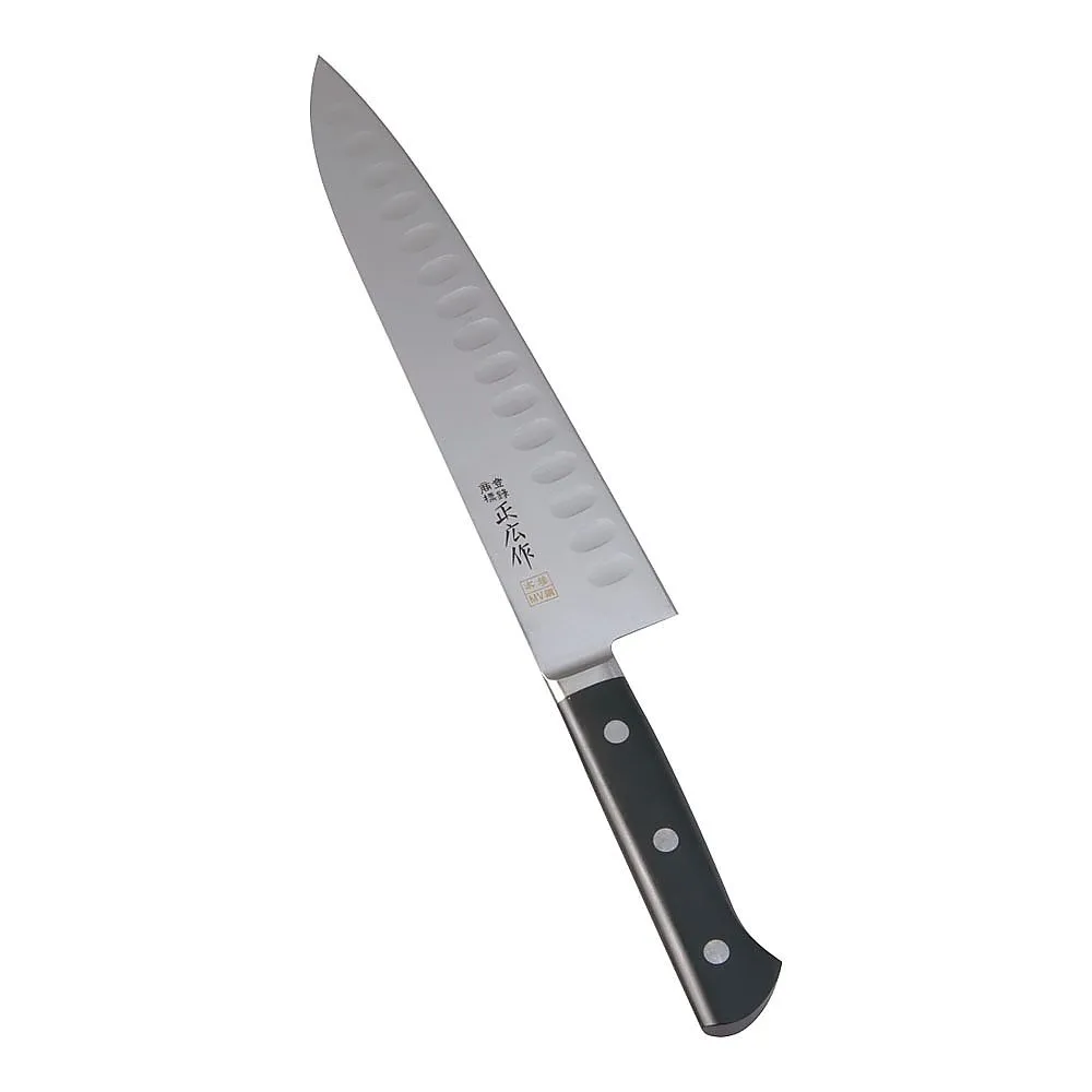 62-6413-08 Masahiro MV Steel Grilled Dimple (Double Flute) 24 cm 14882