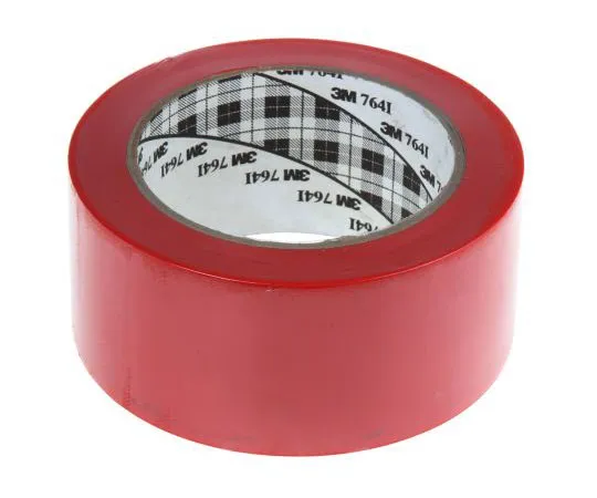 63-7527-20 3M 764 Red Vinyl Lane Marking Tape, 50mm x 33m 24 693