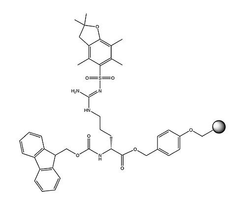 61-0405-20　［Discontinued］Fmoc-D-Arg(Pbf)-Wang Resin (100-200 Mesh) 856164 5G　8561640005
