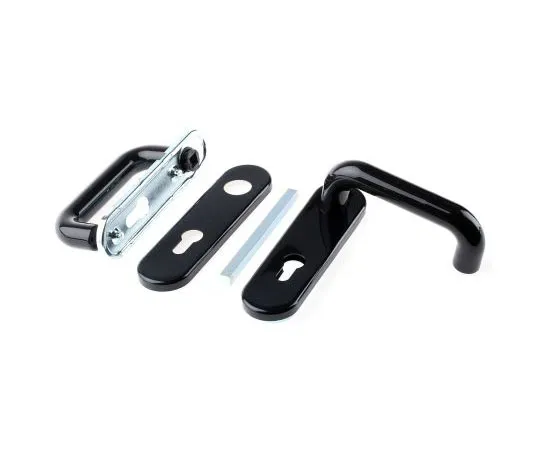 63-7515-10 Polyamide Black Door Lever With Concealed Fixings, 90.5mm Fixing Centres 1.64.0602.0
