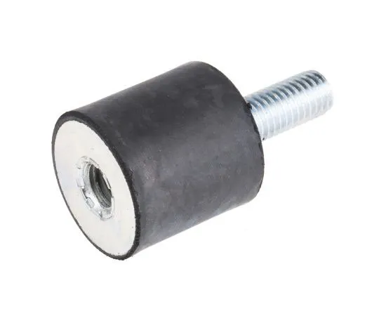 63-7392-43 RS PRO 30mm Shock Mount M10 30mm Diameter 27.2kg Compression Load, Male to Female Natural Rubber 171-2602