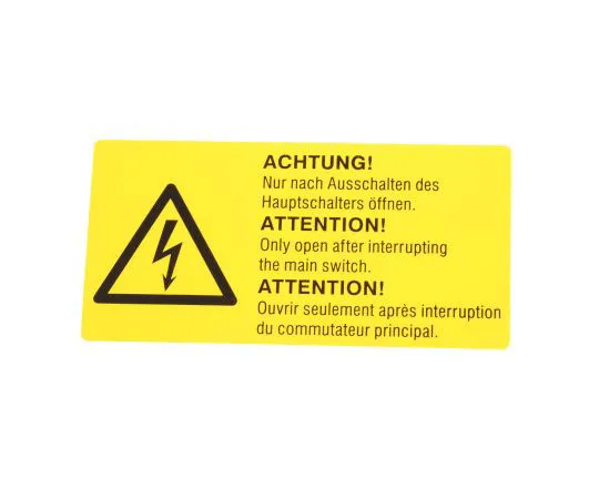 63-7468-97 Idento ESSW51105 5 x Label (German/English/French), Yellow Self-Adhesive PVC ESSW51105