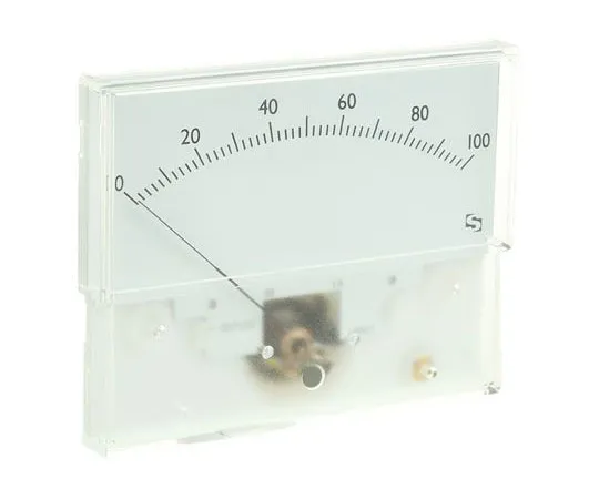 63-7417-97 Sifam Analogue Panel Ammeter 1mA DC, 40.5mm x 91.5mm, ±1.5 % Moving Coil IS 11012