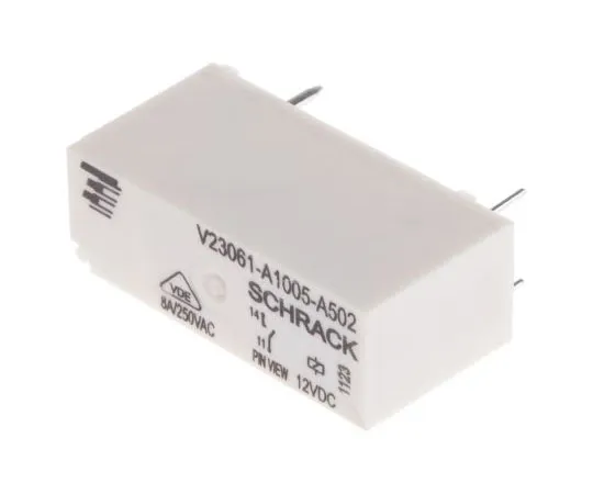 63-7451-99 TE ConnectivityMSR SPST Non-Latching Relay PCB Mount, 12V dc Coil, 8A V23061A1005A502