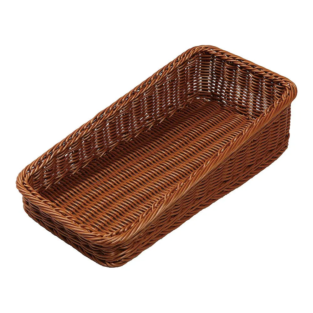 62-6582-40 PP Bakery Basket Diagonal Type 20 Brown BB-K4020-BR