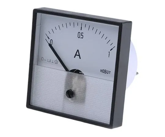63-7488-80 HOBUT PD72MC Analogue Panel Ammeter 0/1A Direct Connected DC DC, 72mm x 72mm Moving Coil PD721MCS1A/2-003