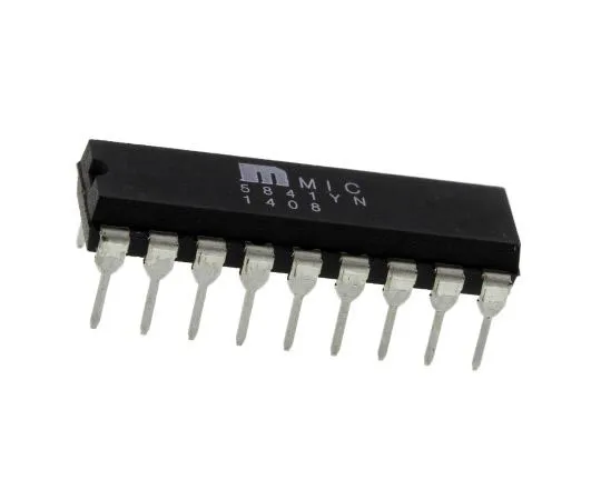 63-7358-97 Microchip MIC5841YN 8-stage Latched Driver, Serial to Serial/Parallel, Uni-Directional, 18-Pin PDIP MIC5841YN