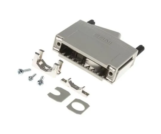 63-7433-17 ERNI KSG 200 Series PC Angled D-sub Connector Backshell, 25 Way 63387