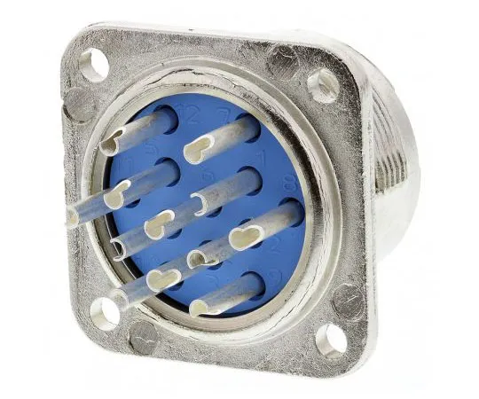 63-7483-46 Jaeger 12 Way Panel Mount MIL Spec Circular Connector Receptacle, Socket Contacts, MIL-DTL-5015 5366 120 06