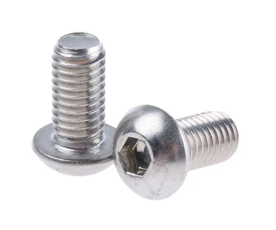 63-7438-06 RS PRO M8 x 16mm Hex Socket Button Screw Plain Stainless Steel 232-8338