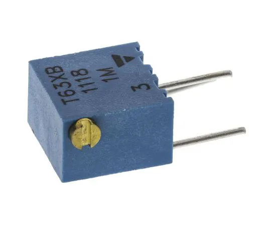 63-7512-84 1MΩ Through Hole Trimmer Potentiometer 0.06W Side Adjust Vishay T63 Series T63XB105KT20