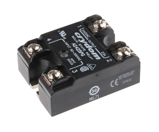 63-7503-50 Sensata / Crydom 25 A Solid State Relay, Zero Cross, Panel Mount, SCR, 280 V rms Maximum Load A2425PG