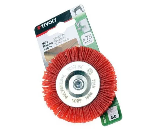 63-7431-58 Tivoly Nylon Abrasive Circular Brush, 2500rpm, 75mm Diameter 777