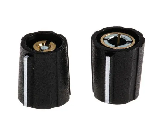 63-7529-12 Sifam Potentiometer Knob, Collet Type, 11.5mm Knob Diameter, Black, 4mm Shaft SP111 004 BLACK