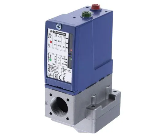 63-7490-35 Telemecanique Sensors Differential for Air, Fresh Water, Hydraulic Fluid, Sea Water Pressure Sensor, 2.5bar Max XMLB002A2S11