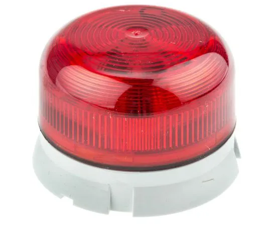 63-7484-15 LED, Flashing Beacon Flashguard Xenon Series, Red, Surface Mount, 11 → 35 V dc QBS-0202
