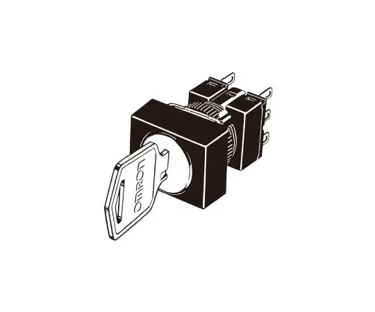 62-4764-32 Key-shaped selector switch (Rectangle) (Round body Φ16) A165K A165K-J3M-2