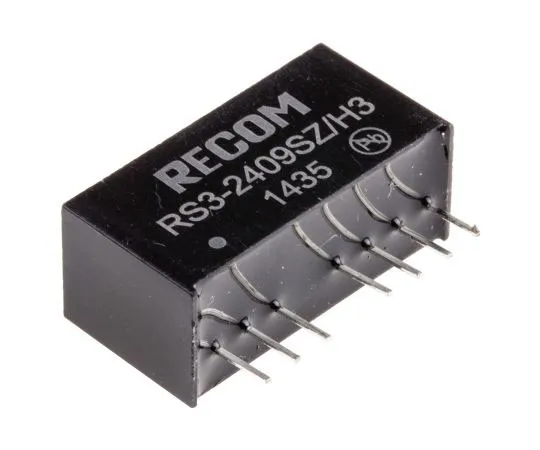63-7356-68 Recom RS3 3W Isolated DC-DC Converter Through Hole, Voltage in 9 → 27 V dc, Voltage out 9V dc RS3-2409SZ/H3