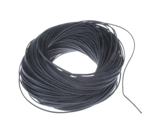 63-7543-50 SES Expandable Braided PET Black Cable Sleeve, 3mm Diameter, 100m Length 6240002010
