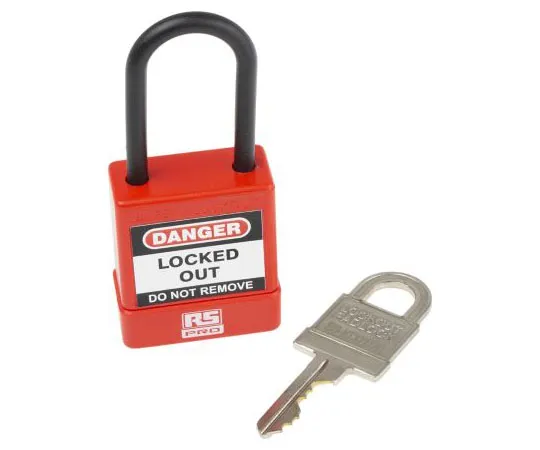63-7406-07 1 Lock, 5mm Shackle Nylon Safety Lockout Padlock 175-1184