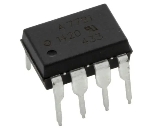 63-7358-59 Broadcom, HCPL-7721-000E DC Input Transistor Output Optocoupler, Through Hole, 8-Pin DIP HCPL-7721-000E