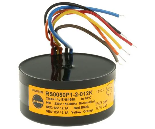 63-7432-86 2 Output Toroidal Transformer, 50VA, 2 x 12V ac 0050P1-2-012K