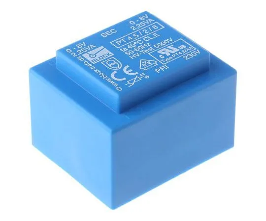 63-7420-38 8V ac 2 Output Through Hole PCB Transformer, 4.5VA PT 4.5/2/8