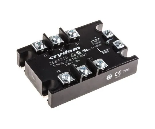 63-7411-05 Sensata / Crydom 50 A rms Solid State Relay, Zero Cross, Panel Mount, SCR, 530 V rms Maximum Load D53TP50D